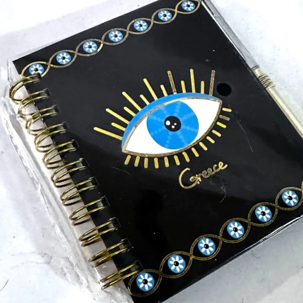 Greece NWT Notebook Evil Eye Gift for Roommate , friend , Stocking stuffer